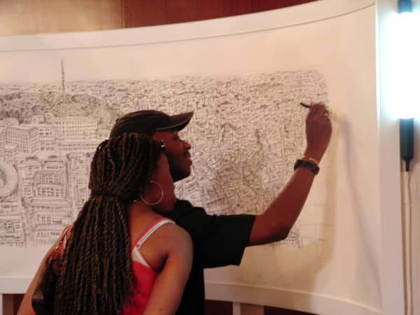 Rome Panorama drawing - Stephen Wiltshire